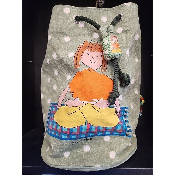 Sally Huss Canvas Yoga Bag 15" Tall and 11" Wide - Picture 1 of 8